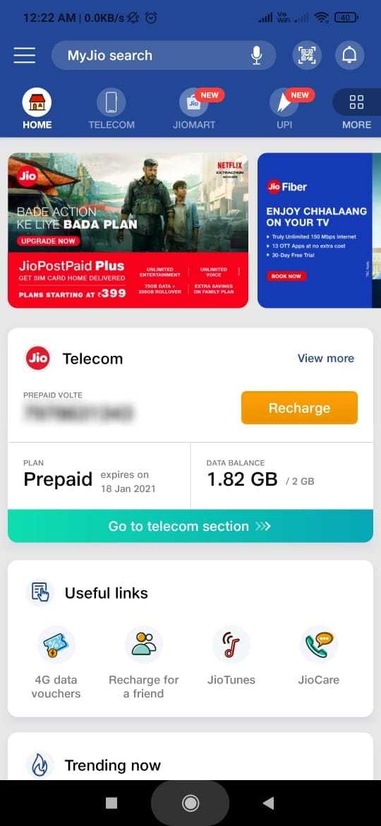 how to get call details of jio number