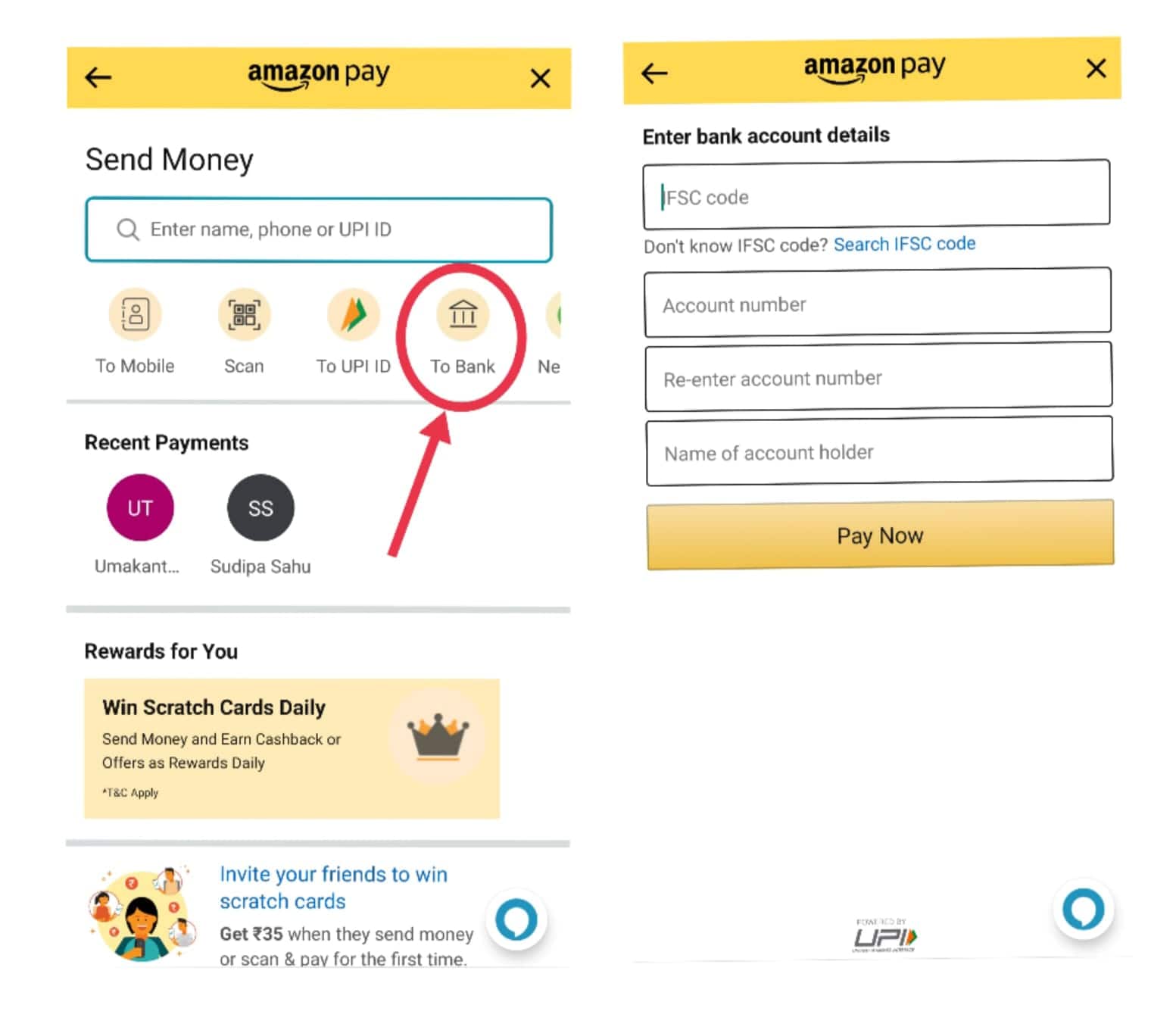 transfer amazon pay balance to flipkart